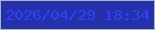 文字の大きさ：3、枠の色：a5b7bf、背景の色：2630aa、文字の色：2c41fa 無料ブログパーツのブログ時計