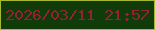 文字の大きさ：1、枠の色：a5b831、背景の色：113b09、文字の色：952134 無料ブログパーツのブログ時計