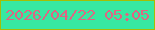 文字の大きさ：2、枠の色：a5be03、背景の色：37e8a1、文字の色：de6683 無料ブログパーツのブログ時計