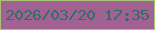 文字の大きさ：2、枠の色：a5c277、背景の色：a16293、文字の色：2d6f60 無料ブログパーツのブログ時計