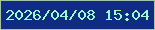 文字の大きさ：3、枠の色：a5c2a4、背景の色：0f2c82、文字の色：9bfdcc 無料ブログパーツのブログ時計