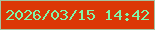 文字の大きさ：4、枠の色：a5c3a1、背景の色：dc3706、文字の色：80f6a9 無料ブログパーツのブログ時計
