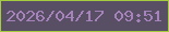 文字の大きさ：3、枠の色：a5cb3e、背景の色：584f64、文字の色：a683ba 無料ブログパーツのブログ時計