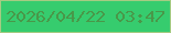 文字の大きさ：3、枠の色：a5cb83、背景の色：36cc6e、文字の色：499849 無料ブログパーツのブログ時計