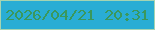 文字の大きさ：4、枠の色：a5d4b2、背景の色：29add4、文字の色：3a985c 無料ブログパーツのブログ時計