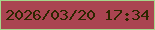 文字の大きさ：2、枠の色：a5d68b、背景の色：aa4451、文字の色：2d2600 無料ブログパーツのブログ時計
