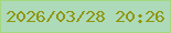 文字の大きさ：2、枠の色：a5d780、背景の色：addab9、文字の色：8f9610 無料ブログパーツのブログ時計
