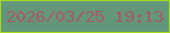 文字の大きさ：1、枠の色：a5d81c、背景の色：62977b、文字の色：a55c67 無料ブログパーツのブログ時計