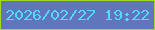 文字の大きさ：5、枠の色：a5d81d、背景の色：5f76bd、文字の色：52d9fe 無料ブログパーツのブログ時計