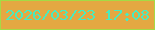 文字の大きさ：3、枠の色：a5da45、背景の色：e4a842、文字の色：48ebbf 無料ブログパーツのブログ時計