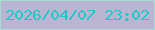 文字の大きさ：4、枠の色：a5ddd2、背景の色：b9b5d3、文字の色：19c9c6 無料ブログパーツのブログ時計