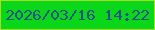 文字の大きさ：5、枠の色：a5de27、背景の色：0ad719、文字の色：235386 無料ブログパーツのブログ時計