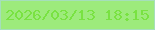 文字の大きさ：5、枠の色：a5dfbb、背景の色：9deb7c、文字の色：79e242 無料ブログパーツのブログ時計