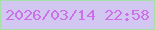 文字の大きさ：4、枠の色：a5e0a9、背景の色：d2c7f0、文字の色：cc70e7 無料ブログパーツのブログ時計