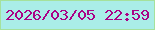 文字の大きさ：5、枠の色：a5e19c、背景の色：aaede8、文字の色：aa0186 無料ブログパーツのブログ時計