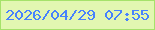 文字の大きさ：1、枠の色：a5e26a、背景の色：e2f7b1、文字の色：4782fd 無料ブログパーツのブログ時計