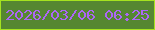 文字の大きさ：4、枠の色：a5e31f、背景の色：558731、文字の色：ac67f5 無料ブログパーツのブログ時計