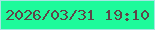 文字の大きさ：5、枠の色：a5e7e3、背景の色：1efa9b、文字の色：5f4548 無料ブログパーツのブログ時計