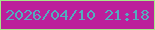 文字の大きさ：3、枠の色：a5e888、背景の色：bc1f9b、文字の色：53aebe 無料ブログパーツのブログ時計