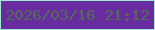 文字の大きさ：3、枠の色：a5e8d4、背景の色：682ca0、文字の色：536e58 無料ブログパーツのブログ時計
