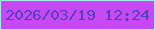 文字の大きさ：1、枠の色：a5e9ec、背景の色：c749f4、文字の色：5240c0 無料ブログパーツのブログ時計
