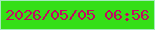文字の大きさ：5、枠の色：a5ebbc、背景の色：35df17、文字の色：c40763 無料ブログパーツのブログ時計