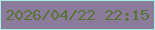 文字の大きさ：5、枠の色：a5eee2、背景の色：8c7b9a、文字の色：587337 無料ブログパーツのブログ時計