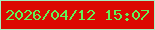 文字の大きさ：5、枠の色：a5efc0、背景の色：dc0901、文字の色：61f256 無料ブログパーツのブログ時計