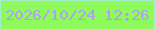 文字の大きさ：3、枠の色：a5efc8、背景の色：8ffa5c、文字の色：b0a1ee 無料ブログパーツのブログ時計