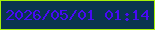 文字の大きさ：5、枠の色：a5f10a、背景の色：09354f、文字の色：480af5 無料ブログパーツのブログ時計
