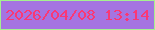 文字の大きさ：4、枠の色：a5f18f、背景の色：a574e1、文字の色：fa3875 無料ブログパーツのブログ時計