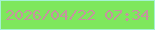 文字の大きさ：5、枠の色：a5f2d3、背景の色：7ee75d、文字の色：c6939f 無料ブログパーツのブログ時計