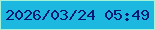 文字の大きさ：5、枠の色：a5f2db、背景の色：1db8e0、文字の色：061977 無料ブログパーツのブログ時計
