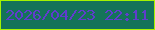 文字の大きさ：5、枠の色：a5f301、背景の色：147359、文字の色：603cce 無料ブログパーツのブログ時計