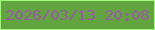 文字の大きさ：4、枠の色：a5f87f、背景の色：62a53e、文字の色：9958a8 無料ブログパーツのブログ時計