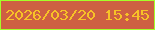 文字の大きさ：2、枠の色：a5fe29、背景の色：ce6042、文字の色：f7c227 無料ブログパーツのブログ時計