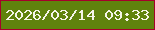 文字の大きさ：3、枠の色：a6002b、背景の色：60830d、文字の色：f5f5e8 無料ブログパーツのブログ時計