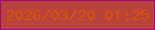 文字の大きさ：5、枠の色：a60083、背景の色：b7433c、文字の色：d75406 無料ブログパーツのブログ時計