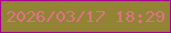 文字の大きさ：2、枠の色：a6028f、背景の色：928335、文字の色：dd7385 無料ブログパーツのブログ時計