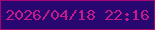 文字の大きさ：1、枠の色：a60574、背景の色：280771、文字の色：c41b8a 無料ブログパーツのブログ時計