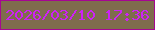 文字の大きさ：1、枠の色：a60692、背景の色：7f6c4d、文字の色：cd21f5 無料ブログパーツのブログ時計