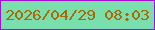 文字の大きさ：3、枠の色：a60bdf、背景の色：79dfac、文字の色：a96909 無料ブログパーツのブログ時計