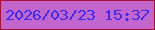 文字の大きさ：4、枠の色：a61230、背景の色：c265cd、文字の色：3c2bee 無料ブログパーツのブログ時計