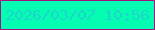文字の大きさ：4、枠の色：a61280、背景の色：04fdb1、文字の色：20d4ce 無料ブログパーツのブログ時計
