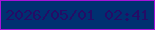 文字の大きさ：1、枠の色：a614d9、背景の色：003071、文字の色：250c66 無料ブログパーツのブログ時計