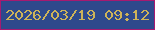 文字の大きさ：2、枠の色：a61a70、背景の色：2e498c、文字の色：ceb359 無料ブログパーツのブログ時計