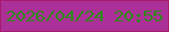 文字の大きさ：3、枠の色：a61b6a、背景の色：ab3097、文字の色：2b8918 無料ブログパーツのブログ時計