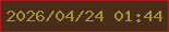 文字の大きさ：5、枠の色：a61f23、背景の色：482e19、文字の色：a68d40 無料ブログパーツのブログ時計