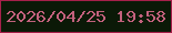 文字の大きさ：2、枠の色：a6204a、背景の色：0b1907、文字の色：c3617d 無料ブログパーツのブログ時計