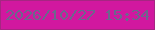 文字の大きさ：4、枠の色：a62682、背景の色：d1189f、文字の色：6c678d 無料ブログパーツのブログ時計